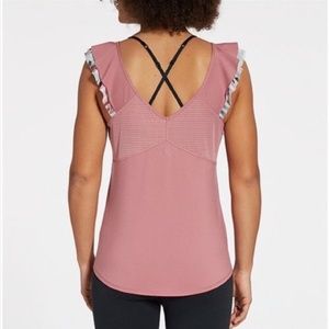 CALIA Mesa Rose Move Ruffle Detail Tank Top